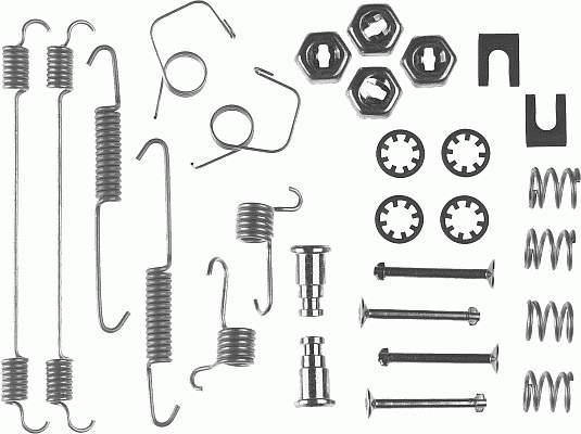 430834 Peugeot/Citroen Kit de montagem das sapatas traseiras de tambor