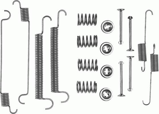 Kit de montagem das sapatas traseiras de tambor Peugeot 405 I 15B
