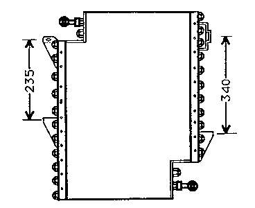 Radiador de aparelho de ar condicionado Audi 80 B2 81, 85