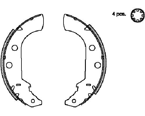 Sapatas do freio traseiras de tambor Brembo K61069 preço, a partir de 40,91 USD