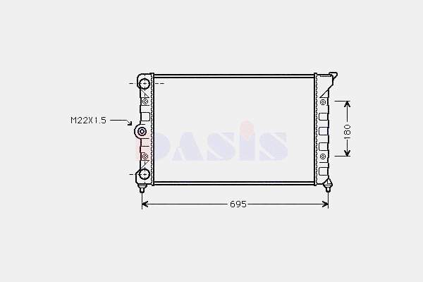 Radiador de esfriamento de motor 53960 NRF