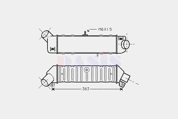 6K0145805C VAG Radiador de intercooler