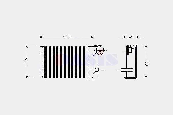Compre 8FH351313341 HELLA Radiador de forno (de aquecedor)