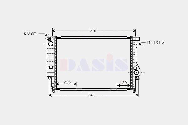 Radiador de esfriamento de motor 17112242138 BMW