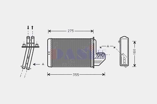 70509 Nissens Radiador de forno (de aquecedor)