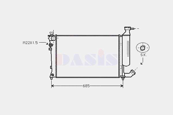 Radiador de esfriamento de motor Peugeot/Citroen 9633070580 preço, a partir de 57,67 USD