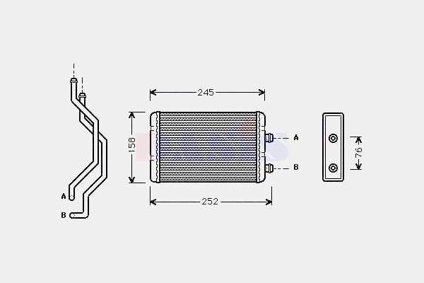 46723047 Fiat/Alfa/Lancia Radiador de forno (de aquecedor)