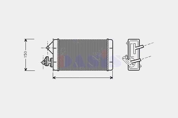 Radiador de forno (de aquecedor) Fiat/Alfa/Lancia 7754055 preço, a partir de 23,14 USD