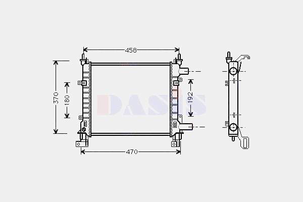 XS5H8005EA Ford Radiador de esfriamento de motor