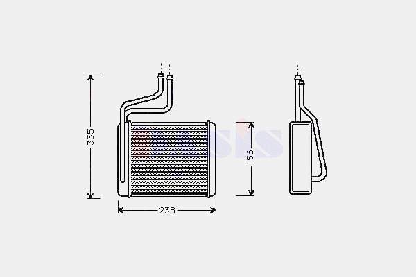 1114283 Ford Radiador de forno (de aquecedor)