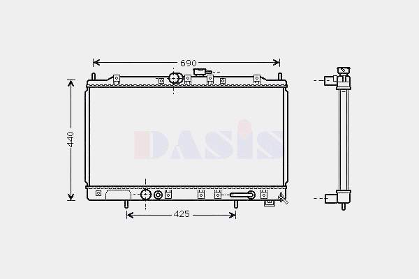 MR212455 Mitsubishi Radiador de esfriamento de motor