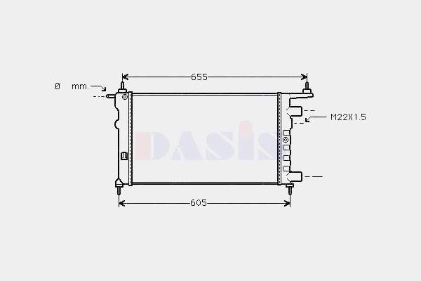 8038845 General Motors Radiador de esfriamento de motor