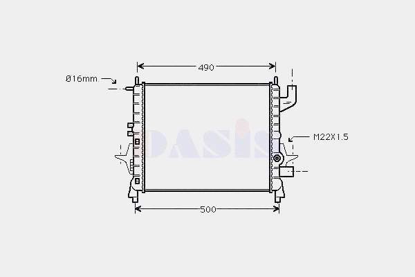 43002262 VAN Wezel Radiador de esfriamento de motor