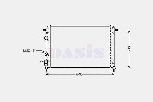 181630N Dasis Radiador de esfriamento de motor