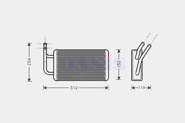 1113755 Ford Radiador de forno (de aquecedor)