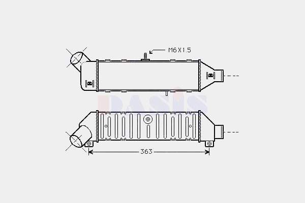 6K0145805 VAG Radiador de intercooler