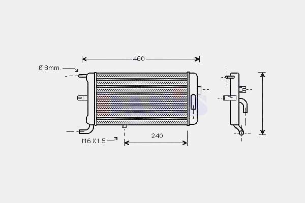 9A712125101 VAG Radiador de esfriamento de motor