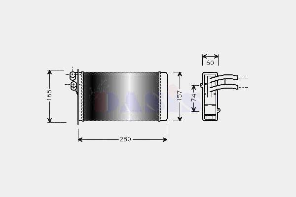 Radiador de forno (de aquecedor) Nissens 70222 preço, a partir de 29,35 USD