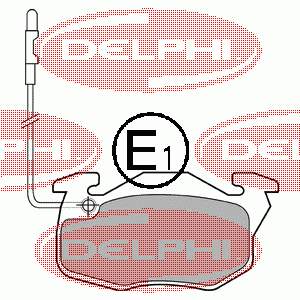 LP490 Delphi Sapatas do freio dianteiras de disco