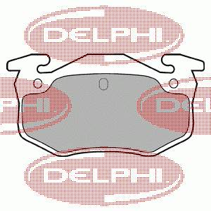 LP825 Delphi Sapatas do freio traseiras de disco