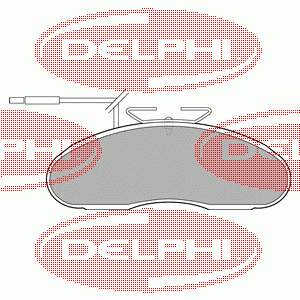 LP1096 Delphi Sapatas do freio dianteiras de disco