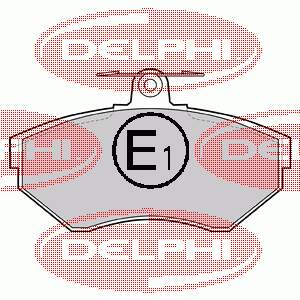 LP1410 Delphi Sapatas do freio dianteiras de disco