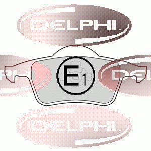 LP1504 Delphi Sapatas do freio traseiras de disco
