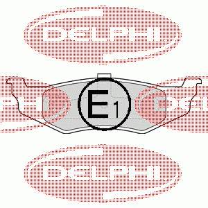 LP1515 Delphi Sapatas do freio traseiras de disco