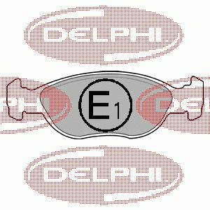 LP1586 Delphi Sapatas do freio dianteiras de disco