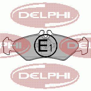 LP1595 Delphi Sapatas do freio traseiras de disco