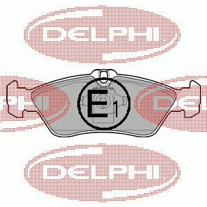 LP1596 Delphi Sapatas do freio traseiras de disco
