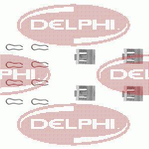 LX0075 Delphi Kit de molas de fixação de sapatas de disco dianteiras