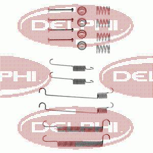  Kit de montagem das sapatas traseiras de tambor Peugeot 405 I sedan (15B) (1987 - 1992) I