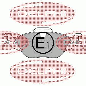 LP1673 Delphi Sapatas do freio dianteiras de disco