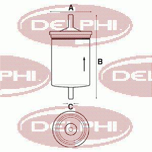 2M5C9155AC Ford Filtro de combustível