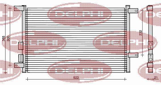 300278 ACR Radiador de aparelho de ar condicionado