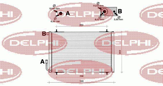 Radiador de aparelho de ar condicionado Peugeot/Citroen E163358 preço, a partir de 64,20 USD