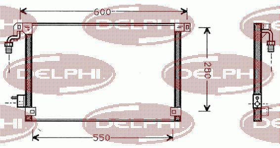 9641828180 Peugeot/Citroen Radiador de aparelho de ar condicionado