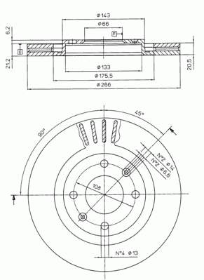 440808H325 Nissan/Infiniti Kit de molas de fixação de sapatas de disco traseiras
