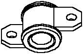 1338373080 Fiat/Alfa/Lancia Bloco silencioso dianteiro do braço oscilante inferior