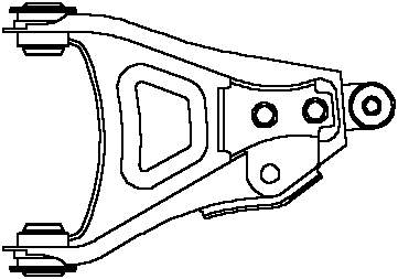8200942413 Renault (RVI) Braço oscilante inferior direito de suspensão dianteira