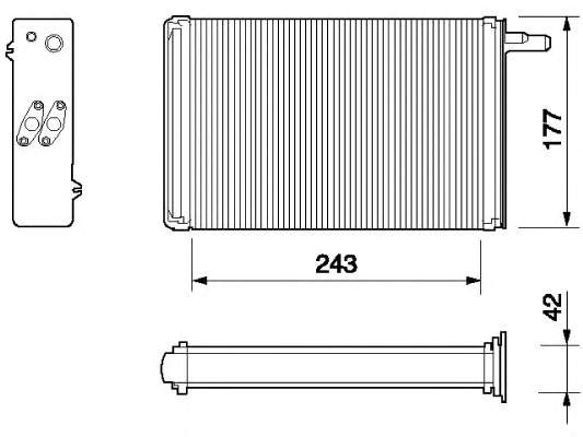 Radiador de forno (de aquecedor) Magneti Marelli BR056 preço, a partir de 111,92 USD