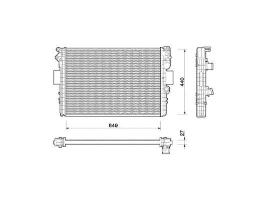 350213169000 Magneti Marelli Radiador de esfriamento de motor