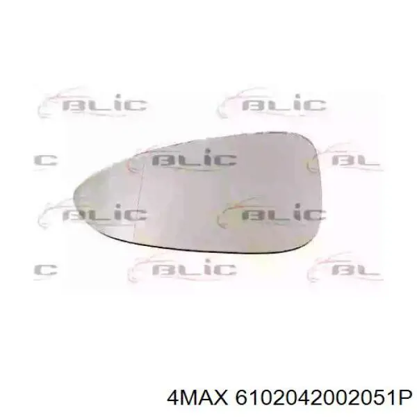 Elemento espelhado do espelho de retrovisão direito 13302184 General Motors