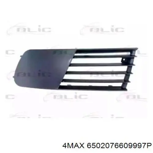 6L0853666K9B9 VAG Grelha direita do pára-choque dianteiro