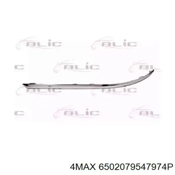 3AF8074602ZZ VAG Moldura direita do pára-choque traseiro