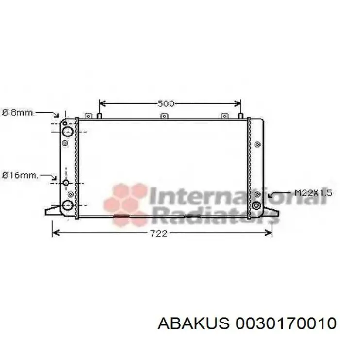 Compre 1307084 Polcar Radiador de esfriamento de motor