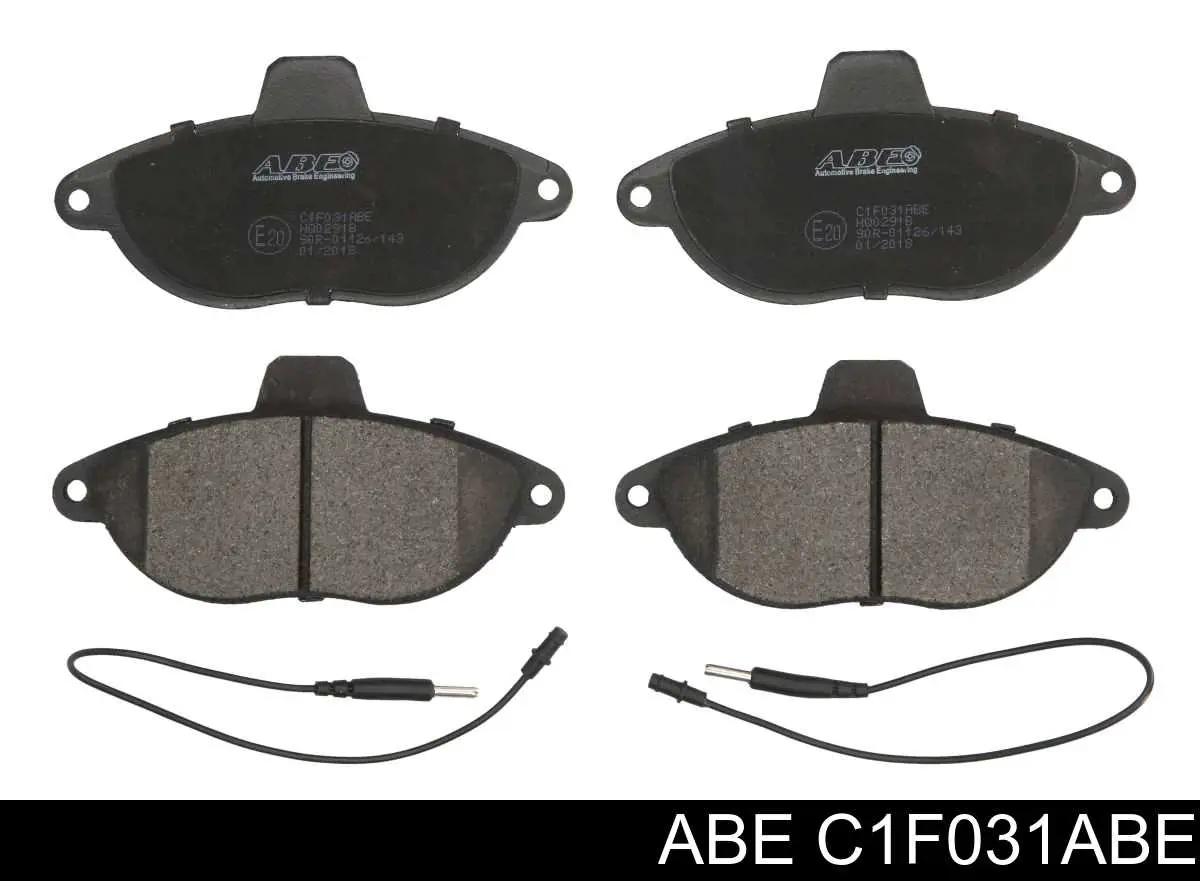 Compre C1F031ABE ABE Sapatas do freio dianteiras de disco