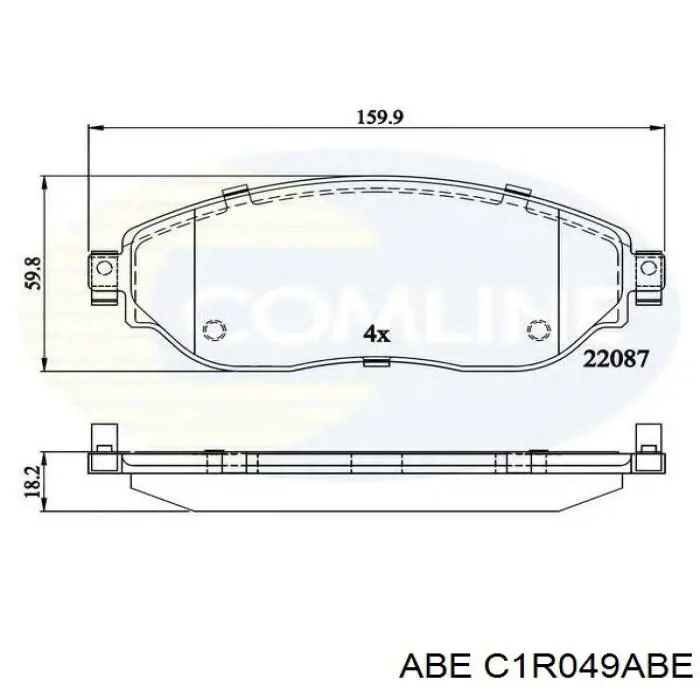 Sapatas do freio dianteiras de disco ABE C1R049ABE preço, a partir de 39,53 USD