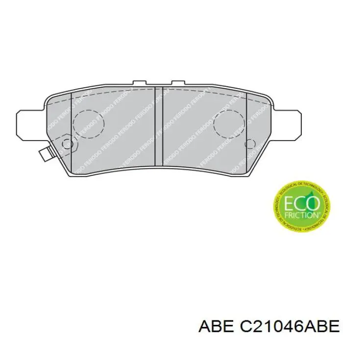 Compre C21046ABE ABE Sapatas do freio traseiras de disco